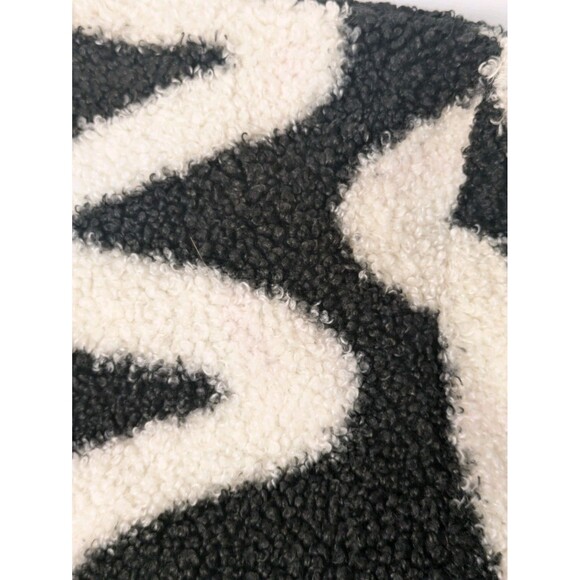 Asos Black And White Scribble Borg Teddy Fleece Hoodie sz 10 Funky Punk - Picture 13 of 13